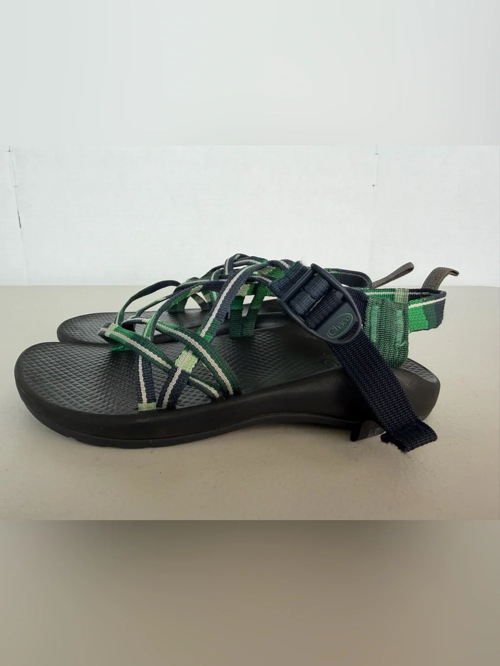Chaco Kids ZX/1 EcoTread Sandals Topline Navy Green Youth 6